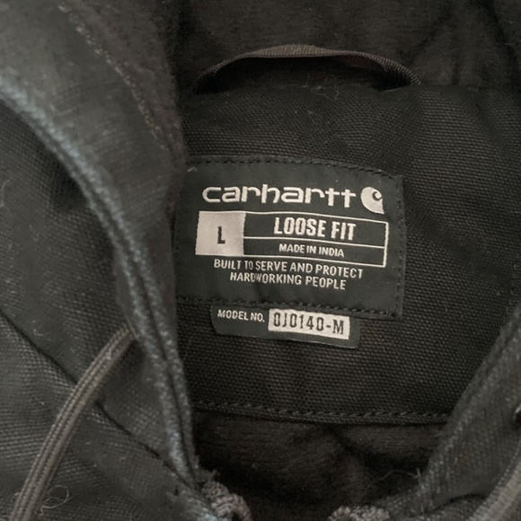 Carhartt men’s hooded canvas jacket with company logo - Picture 2 of 8